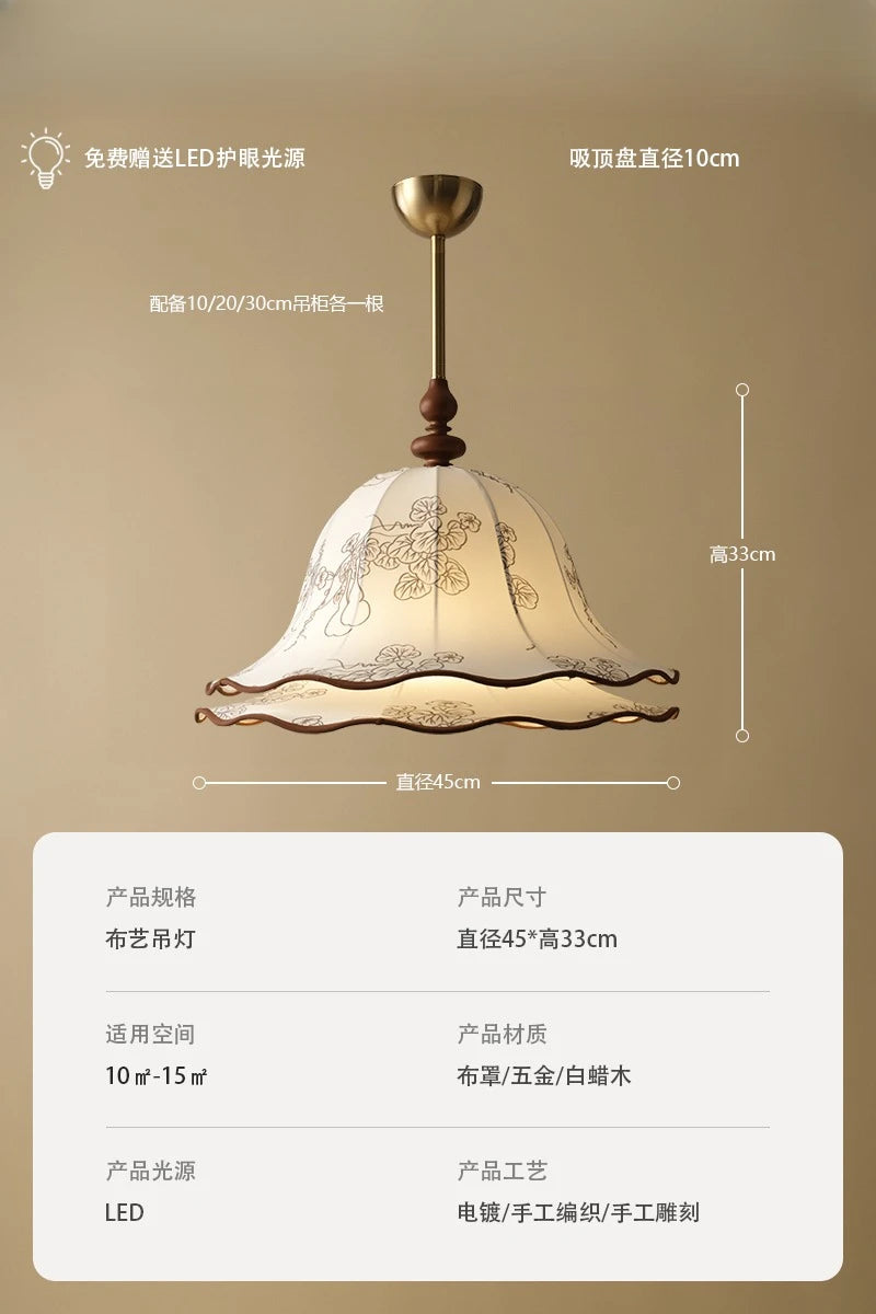 suspension décorative en tissu médiéval design français pour ambiance chaleureuse - vue 7 sur 8