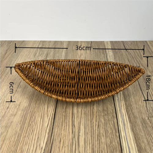 panier en rotin tissé pour fruits et rangement décoratif - vue 13 sur 12