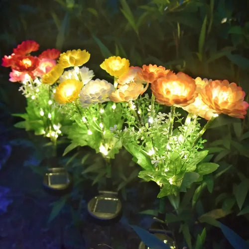 éclairage solaire en forme de rose pour jardin extérieur - vue 2 sur 11