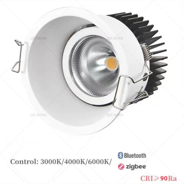 spot lumineux intelligent anti-éblouissement zigbee pour éclairage intérieur