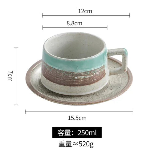 Service a the ceramique retro japonais tasses soucoupes