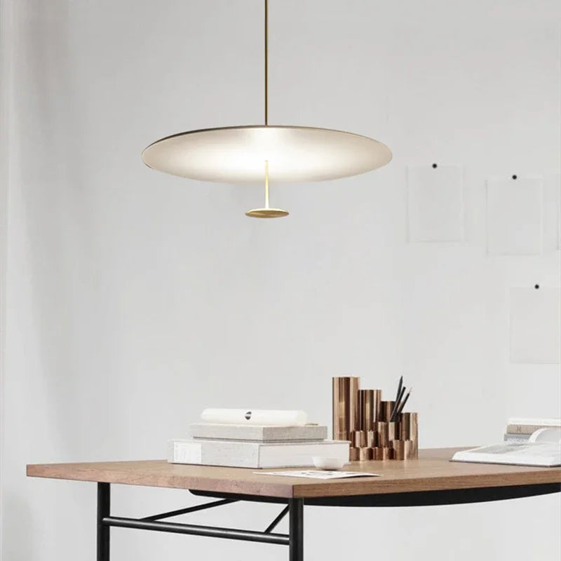 suspension luminaire minimaliste anneau lumières design - vue 6 sur 8