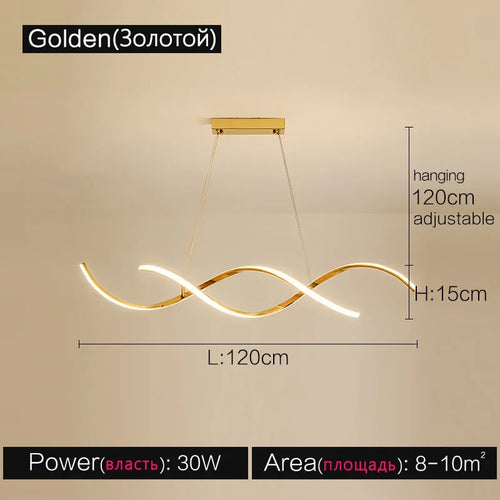 Living room chandelier Northern Europe chandelier creative restaurant ceiling lighted long chandelier living room lights - vue 12 sur 12