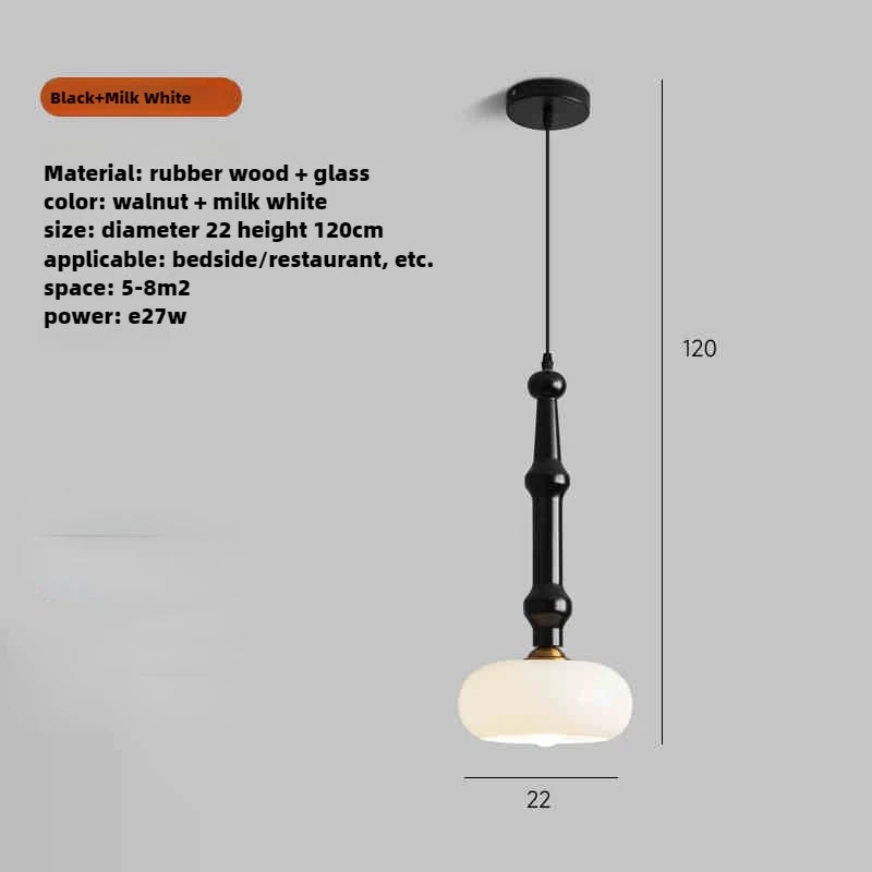 suspension en bois d'hévéa et verre pour intérieur moderne - vue 8 sur 10