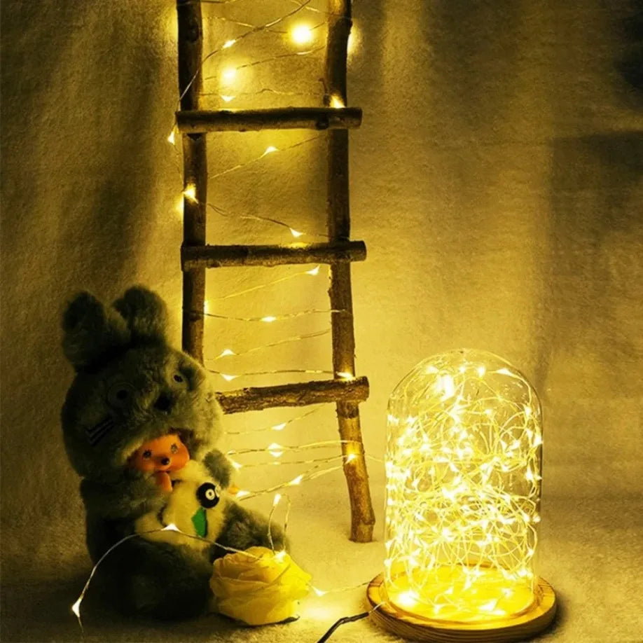 guirlande lumineuse led en fil de cuivre pour fêtes et décorations - vue 6 sur 15