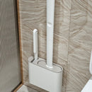 ensemble brosse de toilette silicone avec support mural pour salle de bain