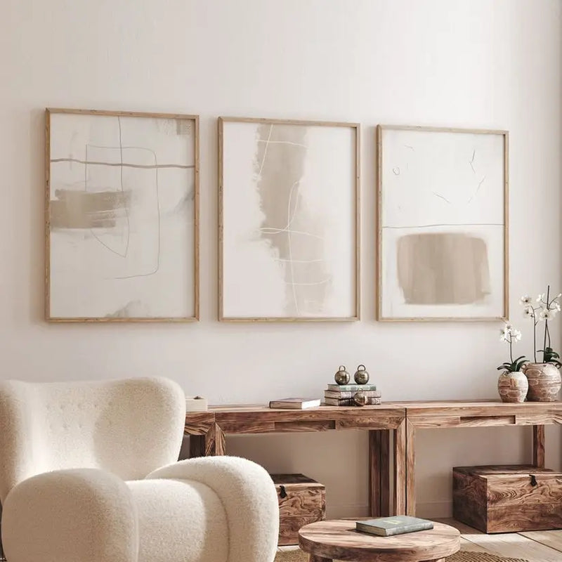 art mural abstrait géométrique moderne pour décoration intérieure