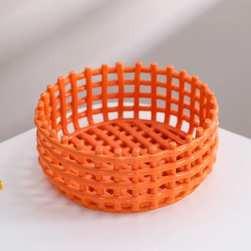 panier de rangement en céramique pour fruits et ustensiles de cuisine - vue 11 sur 21