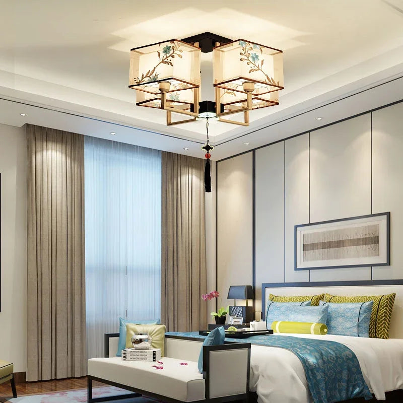 lustre chinois suspendu style moderne pour une ambiance simple - vue 5 sur 19