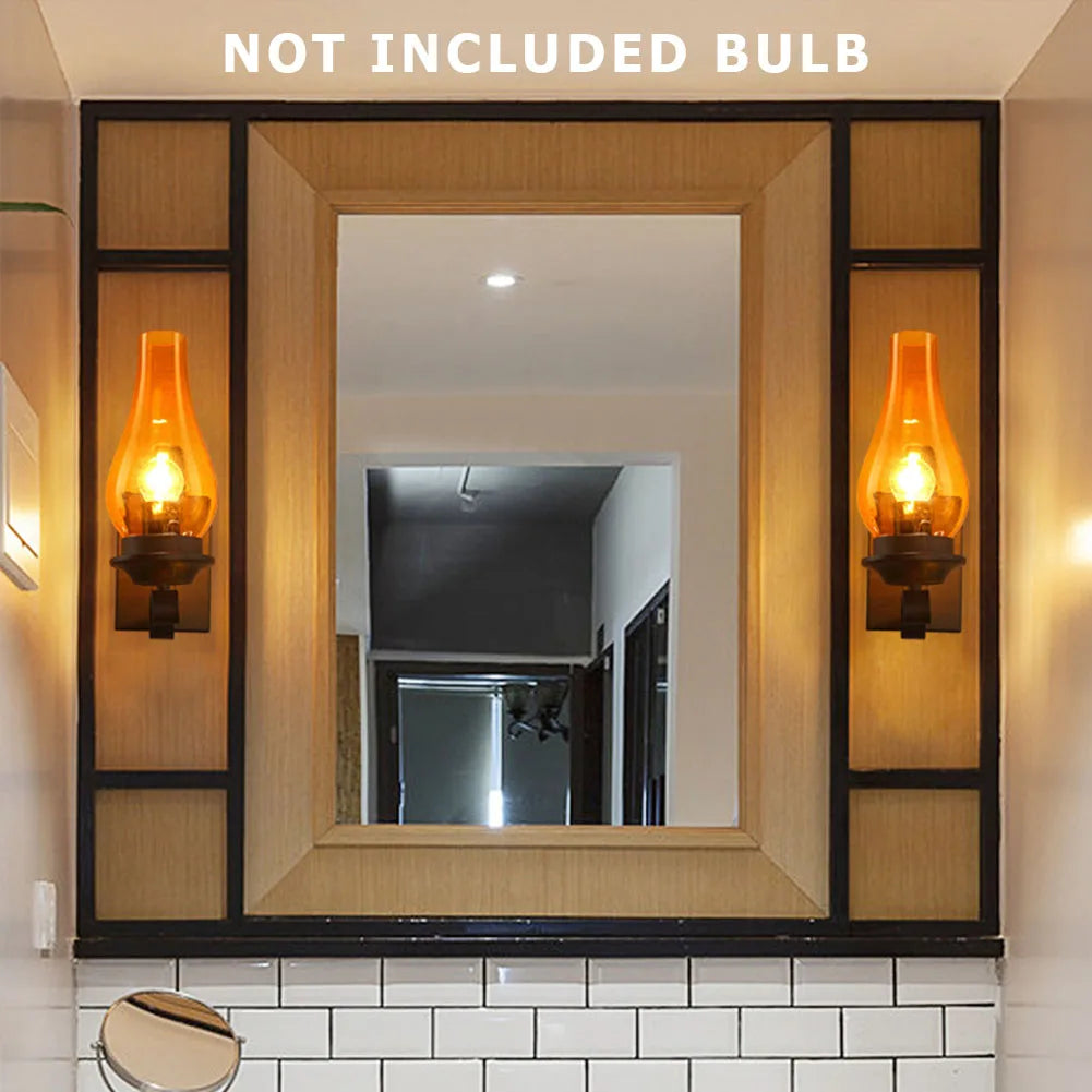 Applique murale fer rétro industriel Led loft nuit - vue 4 sur 6