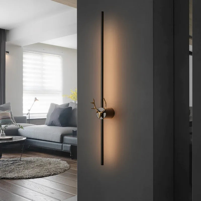 applique murale led tête de cerf minimaliste décoration atmosphère