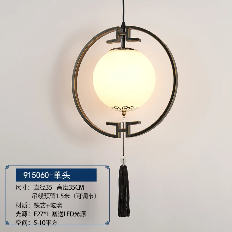 lustre chinois rétro style chinoiserie pour un éclairage élégant - vue 19 sur 22