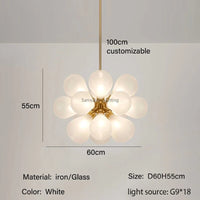 suspension moderne en verre design pour décoration intérieure