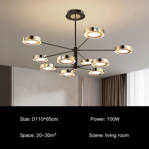 suspension led moderne au design minimaliste élégant pour intérieur - vue 17 sur 18