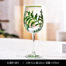 verres a vin motif floral artisanal lot trois