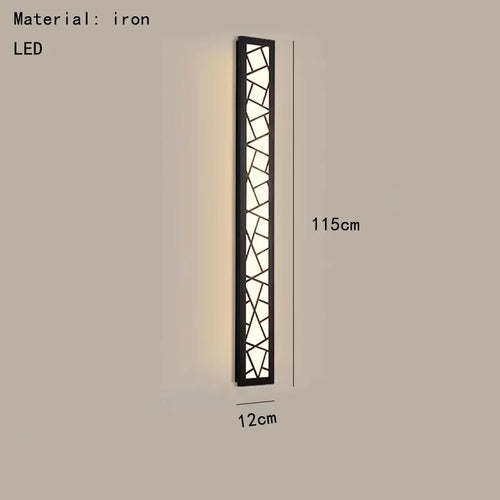 applique murale led style chinois lumière chaude 3000k acrylique métal - vue 12 sur 11