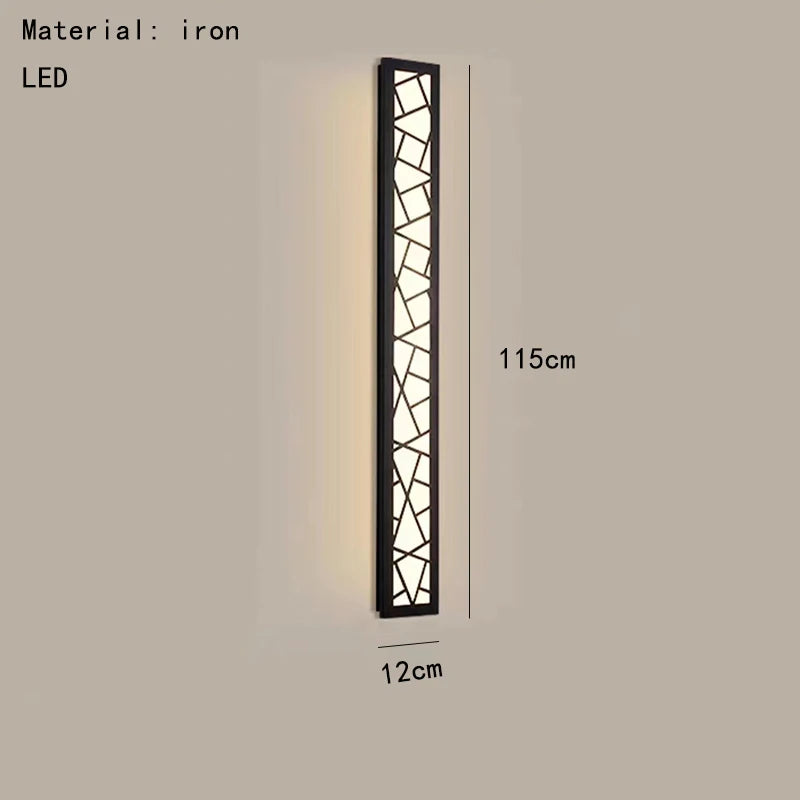 applique murale led style chinois lumière chaude 3000k acrylique métal - vue 11 sur 11