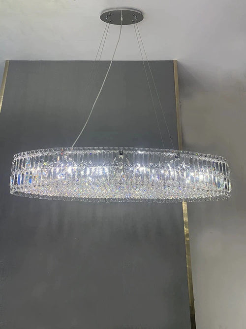lustre led en cristal k9 rétro moderne de luxe - vue 4 sur 5