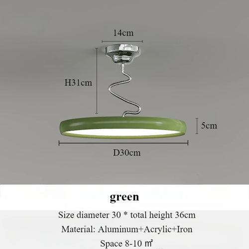 lustre moderne simple style nordique en aluminium avec lumières LED - vue 10 sur 18