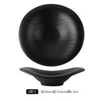Vaisselle ceramique mate motif roche bols assiettes saladiers