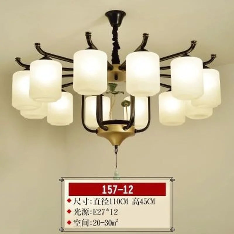 lustre rétro chinois pour un éclairage élégant et chaleureux - vue 8 sur 21