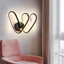 Applique murale noire/blanche led minimaliste moderne