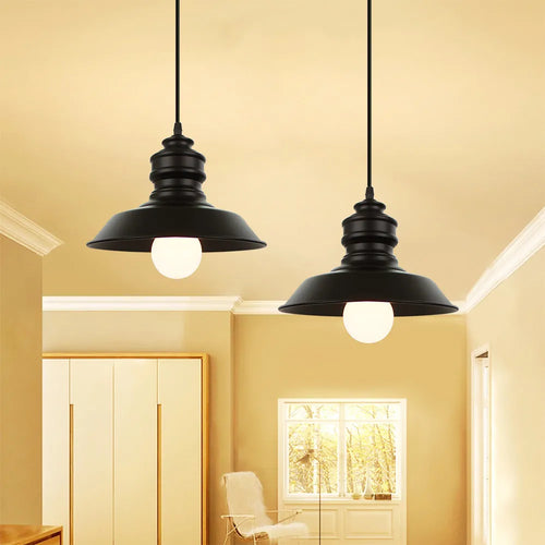 lampe led suspendue rétro en fer décoratif d'intérieur idéal loft - vue 2 sur 7