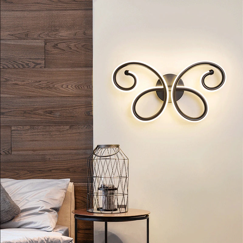 Applique murale LED papillon nordique