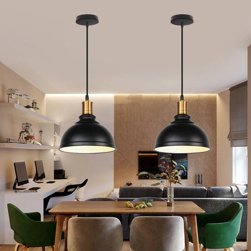 lustre suspension vintage industriel loft éclairage maison - vue 3 sur 7