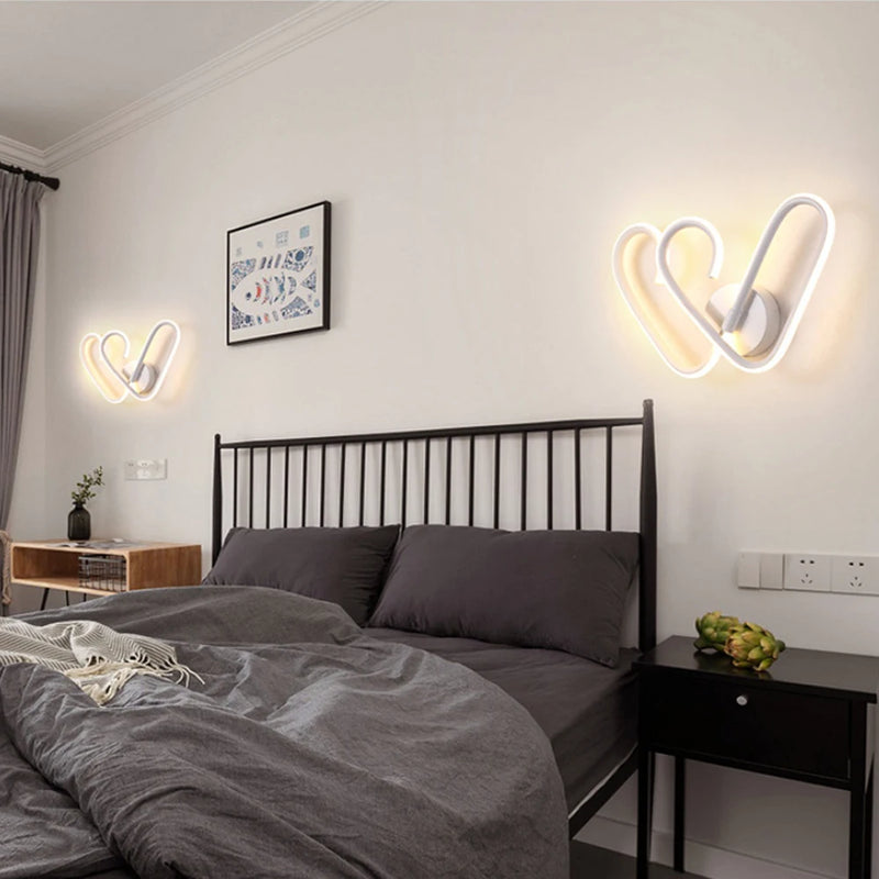 Applique murale noire/blanche led minimaliste moderne