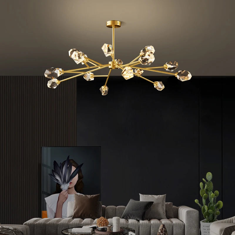Lampes led suspendues luxe salon - vue 4 sur 9