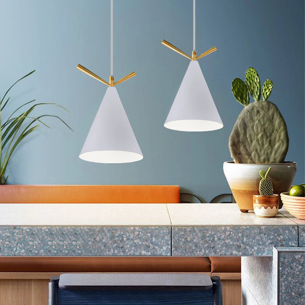 lustre LED rétro suspendu cuisine - vue 7 sur 8