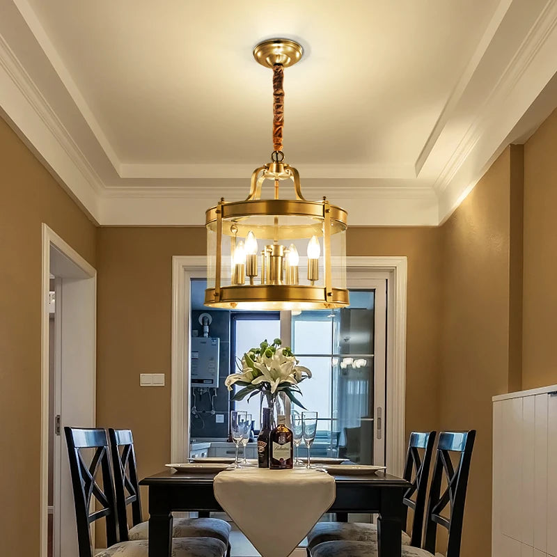 JMZM moderne cuivre lustre style européen verre doré luxe intérieur suspension pour salle à manger salon hôtel allée