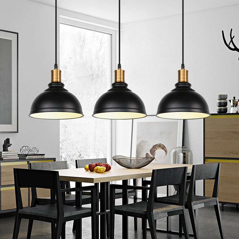 lustre suspension vintage industriel loft éclairage maison - vue 4 sur 7