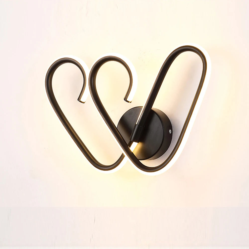 Applique murale noire/blanche led minimaliste moderne - vue 4 sur 6
