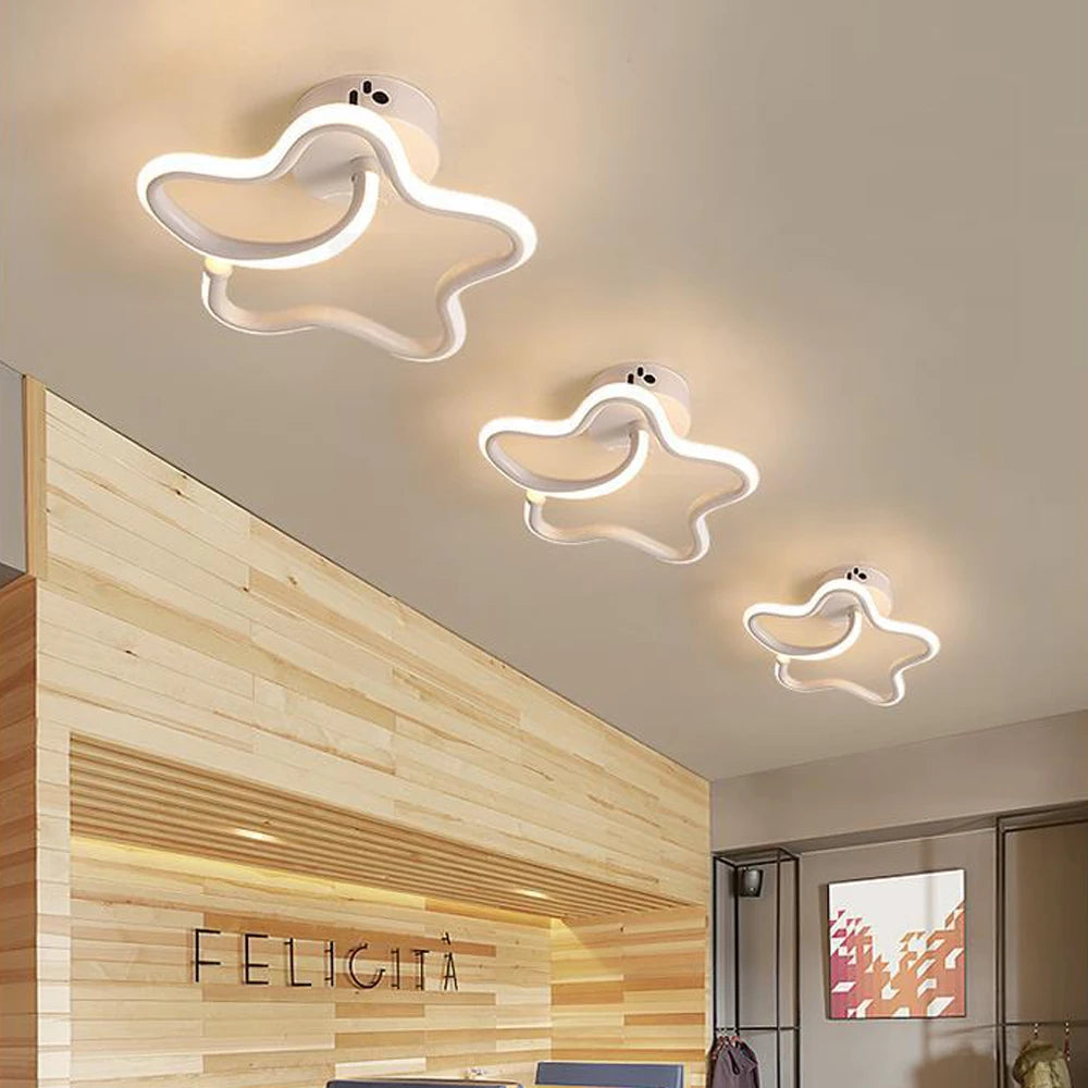 lustre moderne led allée lumière déco tech lampara - vue 5 sur 8