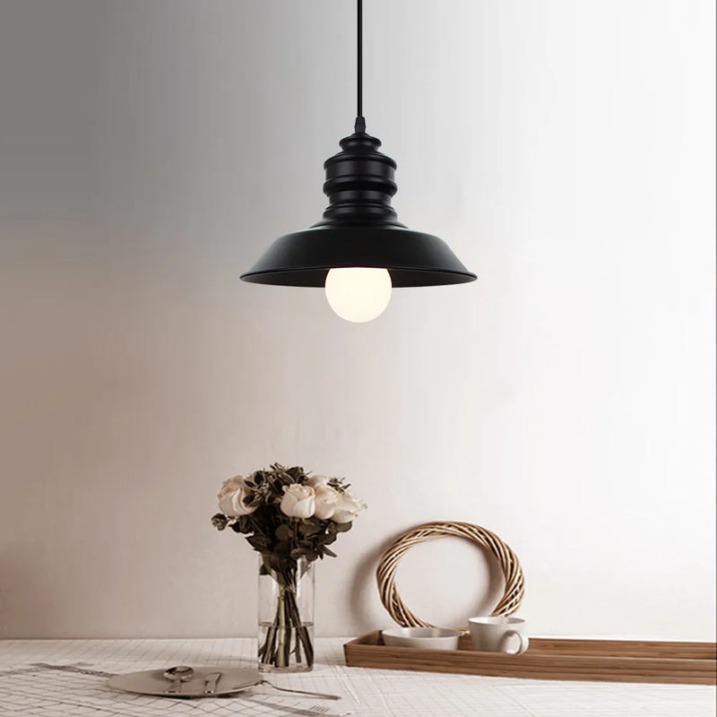 Rétro Loft Led E27 fer noir décoration lampes suspendues lampe suspendue pour chambre cuisine Restaurant salon éclairage intérieur