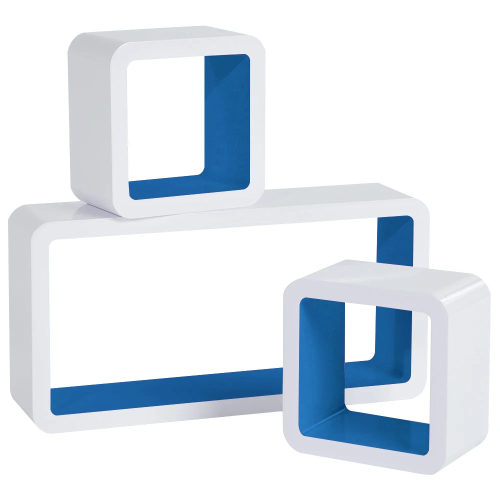 lot de 3 étagères flottantes cubes pour rangement et décoration intérieure