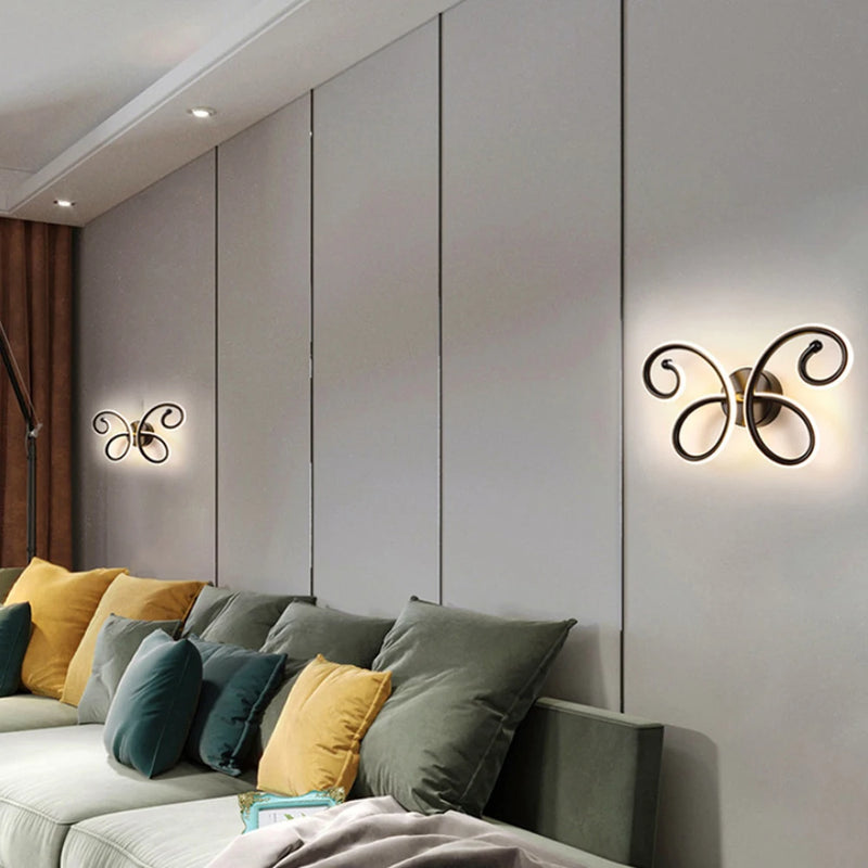 Applique murale LED papillon nordique