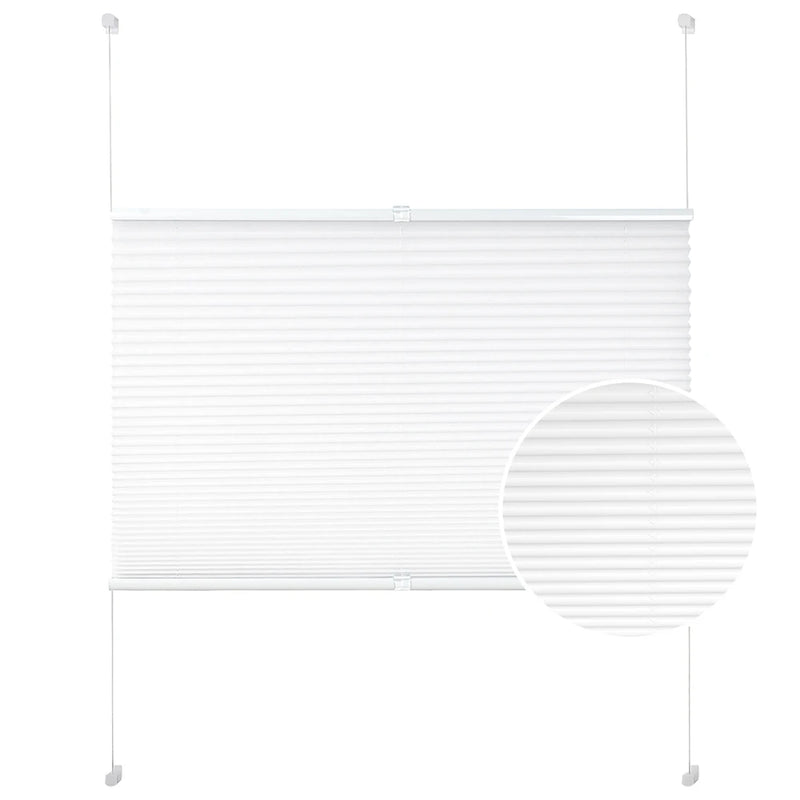 Store plissé occultant sans perçage pour fenêtre salon