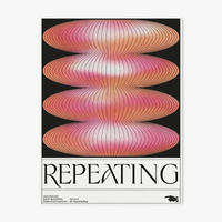 abstrait dégradé halo affiche rétro japonais pour décoration intérieure