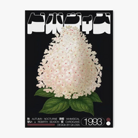 affiche abstraite dégradé halo art japonais rétro décor mural
