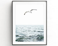 affiche de photographie de vagues océan paysage marin décoration murale