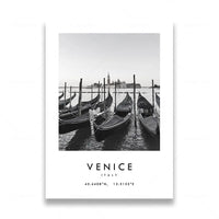 affiche de photographie de voyage en noir et blanc décor mural paysage urbain