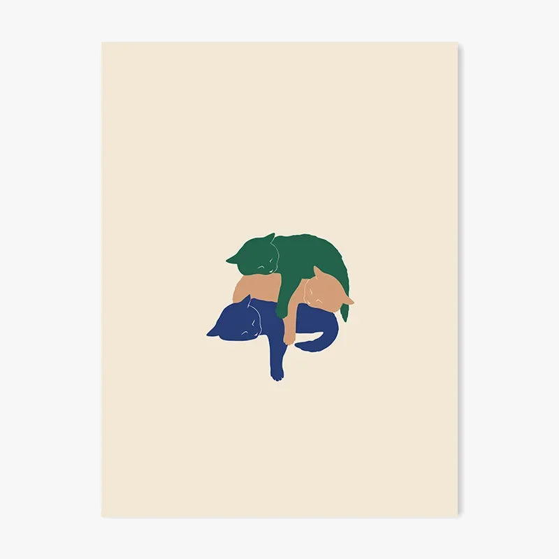 affiche mignonne de créature art moderne minimaliste décorative