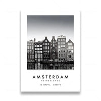 affiche photographique en noir et blanc de rome et las vegas