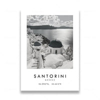 affiche photographique en noir et blanc de villes du monde