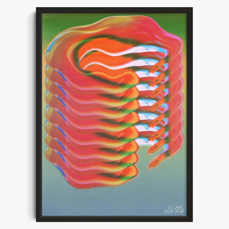 affiches abstraites vintage labyrinthe art mural rétro décor maison