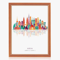 affiches art mural skyline paris londres new york madrid