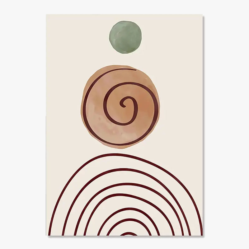 affiches boho peinture abstraite géométrique décoration intérieure nordique